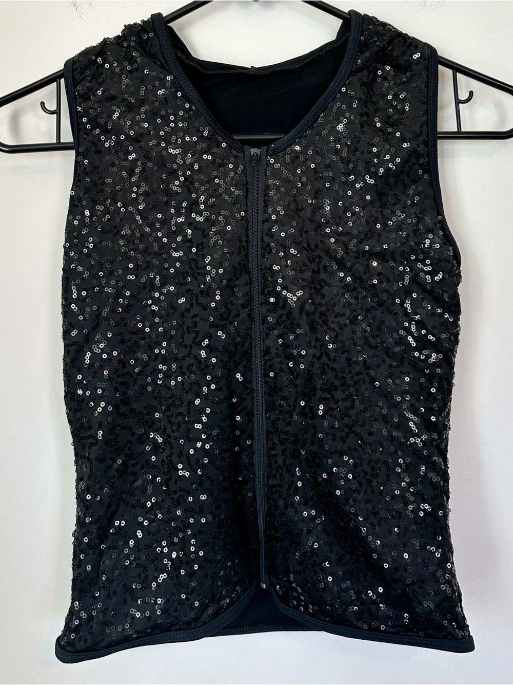 Weissman Black Sequin Vest with Black & White Checker Pants Jazz Hip Hop Dance